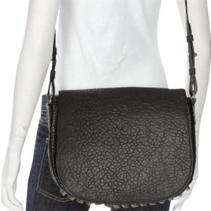 ALEXANDER WANG LIA BAG -  Black Pebbled LEATHER, STUDDED